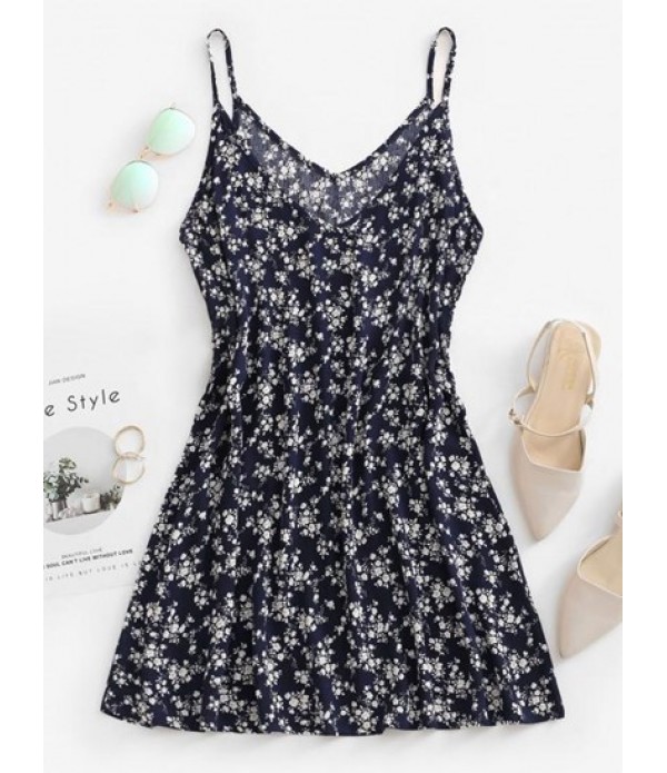 Ditsy Floral Trapeze Cami Summer Dress Ditsy Floral Trapeze Cami Summer Dress
