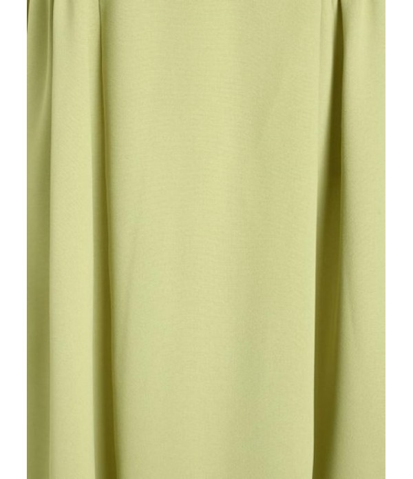 Tie Shoulder Pleated Lace Up Midi Dress Tie Shoulder Pleated Lace Up Midi Dress