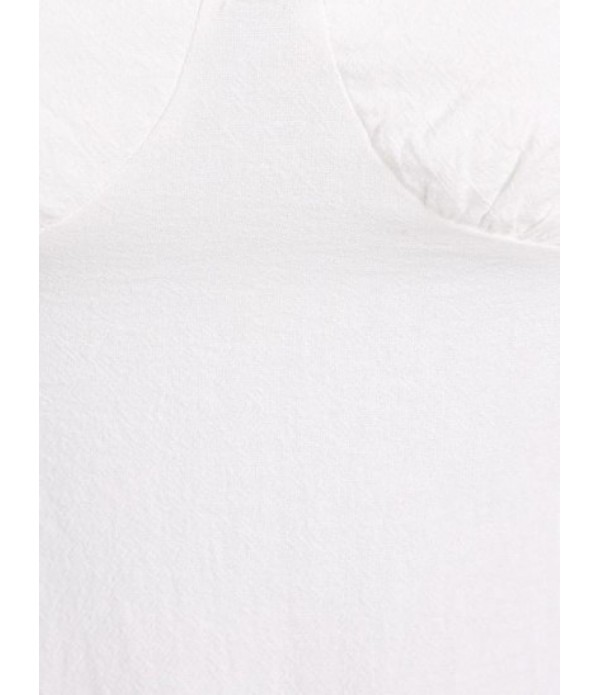 Ruffle Puff Sleeve Sweetheart Slit Dress Ruffle Puff Sleeve Sweetheart Slit Dress