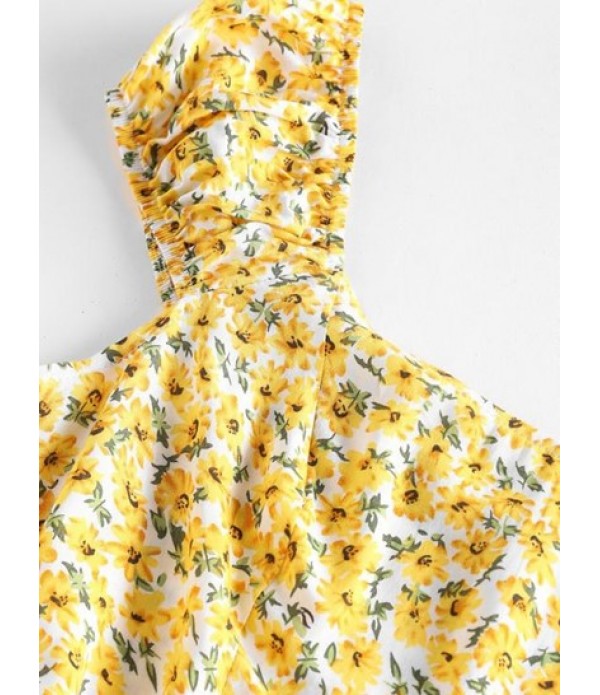 Ditsy Print Sleeveless Mini Dress Ditsy Print Sleeveless Mini Dress