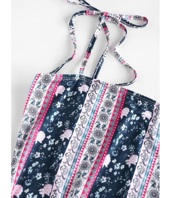 Ethnic Floral Tie Shoulder Cami Dress Ethnic Floral Tie Shoulder Cami Dress