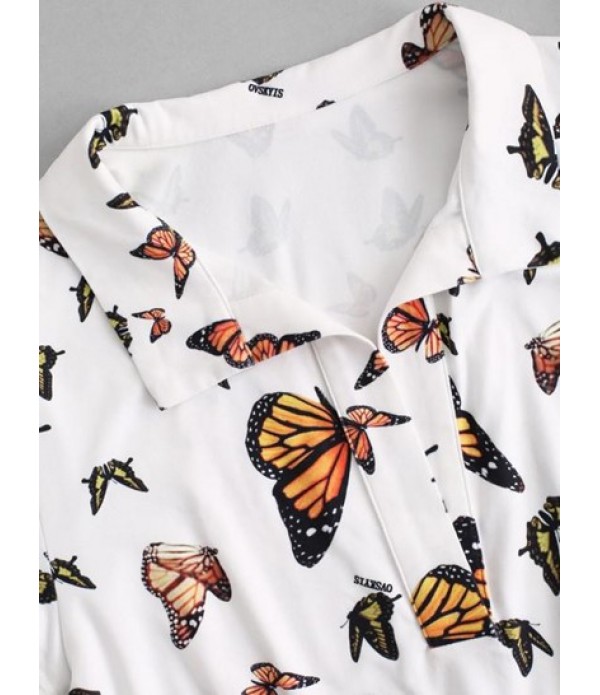 Low Cut Butterfly Mini Tee Dress Low Cut Butterfly Mini Tee Dress