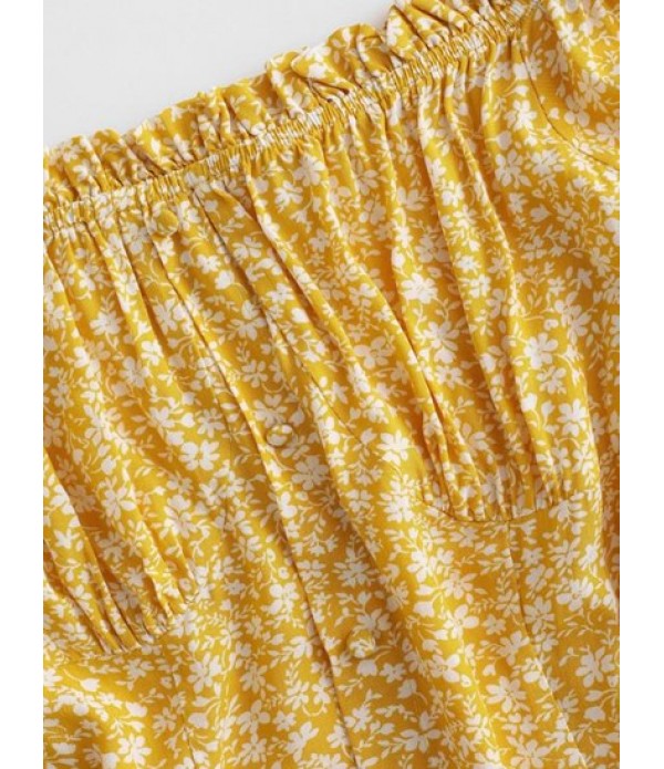 Off The Shoulder Ditsy Print Frilled Dress Off The Shoulder Ditsy Print Frilled Dress