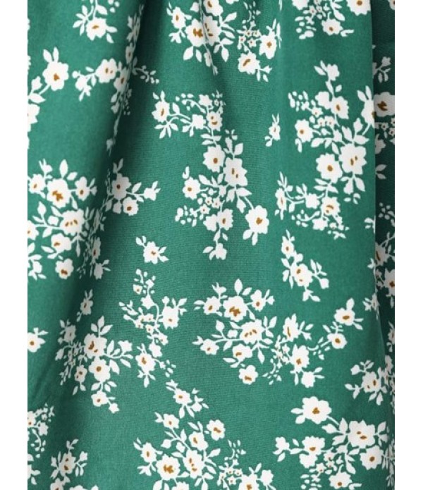 Tiny Flower Printed Flounce Tiered Dress