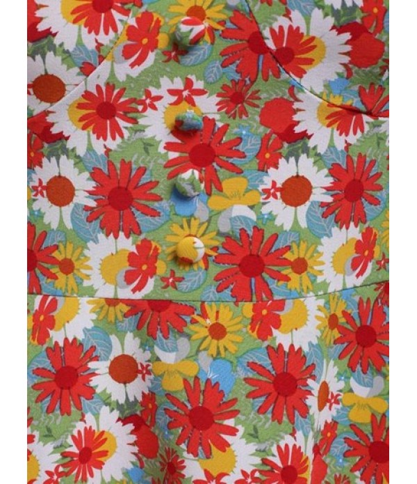 Puff Sleeve Floral Print A Line Dress Puff Sleeve Floral Print A Line Dress