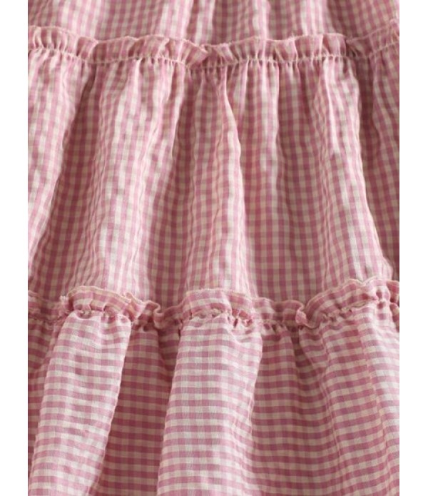 Gingham Tie Shoulder Tiered Sundress Gingham Tie Shoulder Tiered Sundress