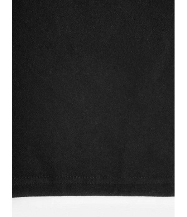 Long Sleeve Double V Slinky Mini Dress