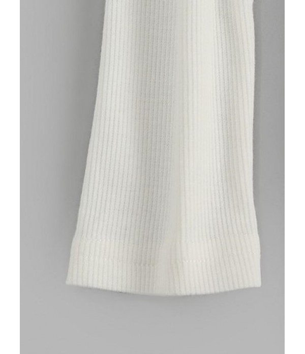 Ribbed One Shoulder Long Sleeve Dress Ribbed One Shoulder Long Sleeve Dress