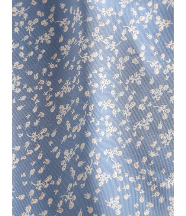 Ditsy Print Tie Shoulder Ruffle Keyhole Dress Ditsy Print Tie Shoulder Ruffle Keyhole Dress